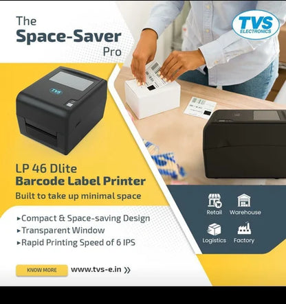 TVS LP-46 Dlite Label And Barcode Printer TVS ELECTRONICS