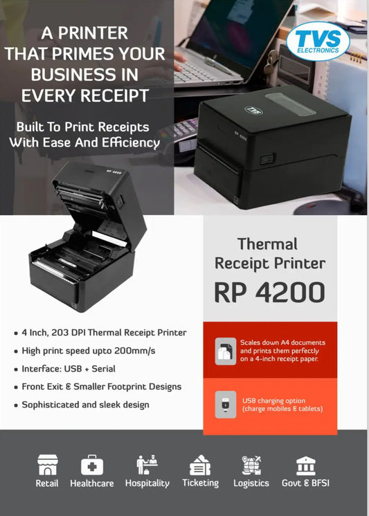 TVS RP 4200 Thermal Receipt Printer TVS ELECTRONICS