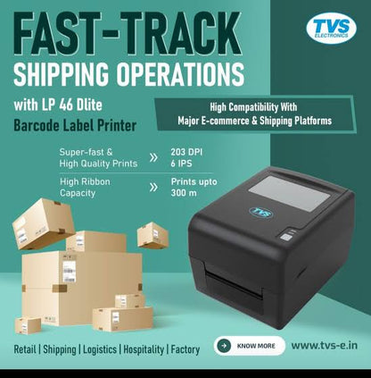 TVS LP-46 Dlite Label And Barcode Printer TVS ELECTRONICS