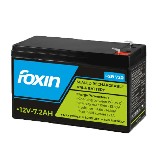 UPS BATTERY 7.2AH/12V (FSB-720) | RECHARGEABLE VRLA BATTERY Foxin