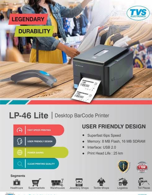 TVS LP 46 LITE Thermal Receipt Printer TVS ELECTRONICS