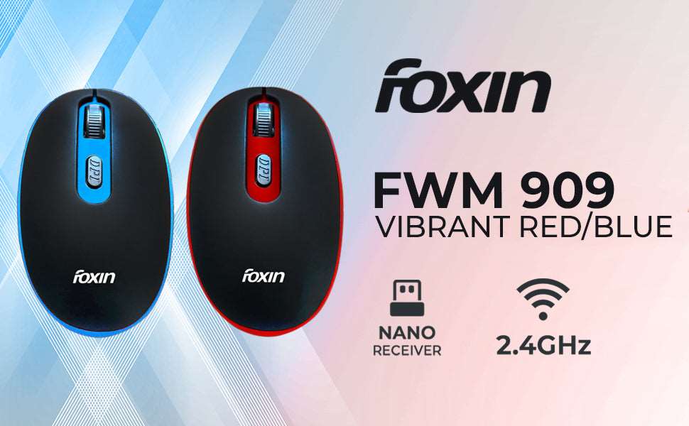 Foxin Mouse Vibrant Blue/Red WiFi FWM9099 Foxin