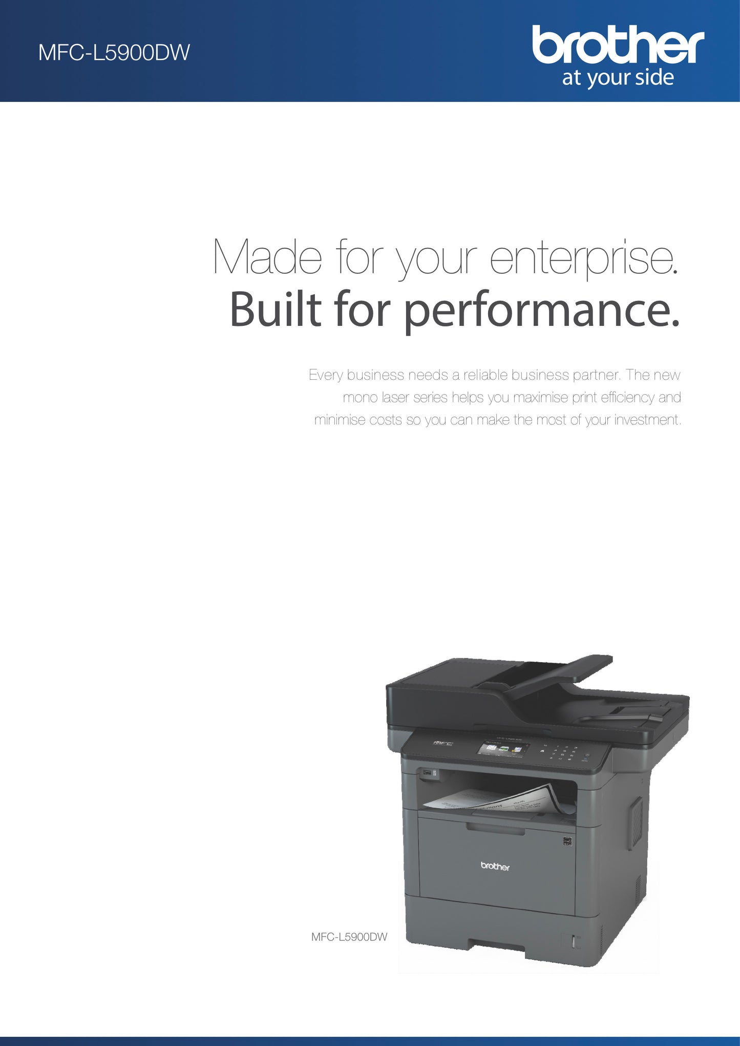 Brother MFC-L5900DW All in One Monochrome Laser Printer BROTHER