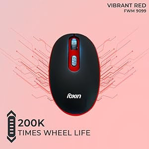 Foxin Mouse Vibrant Blue/Red WiFi FWM9099 Foxin