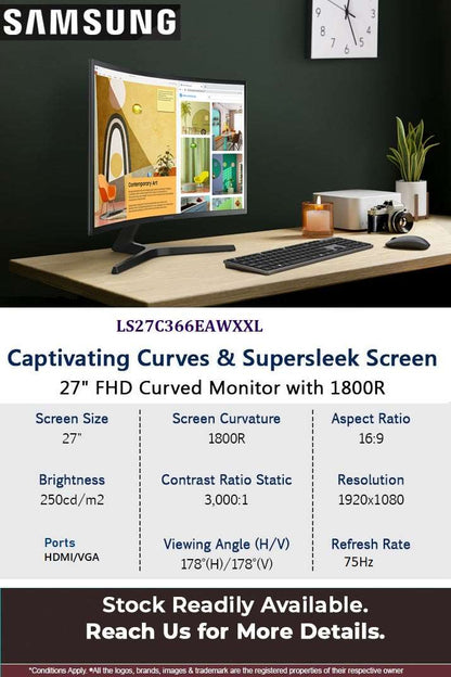 Samsung Monitor 27" Curv LS27C366EAWXXL Samsung