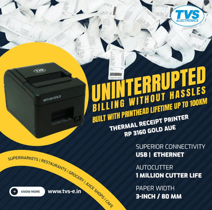 TVS Thermal Receipt Printer RP 3160 GOLD AUE TVS ELECTRONICS