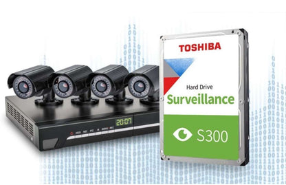 TOSHIBA SURVEILLANCE CCTV AV HARD DISK DRIVE S300- 1TB TOSHIBA