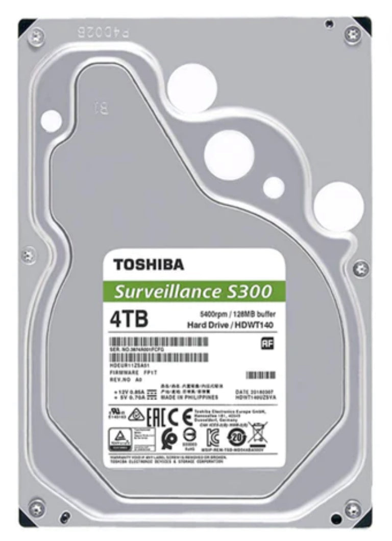 TOSHIBA SURVEILLANCE CCTV AV HARD DISK DRIVE S300 - 4TB TOSHIBA