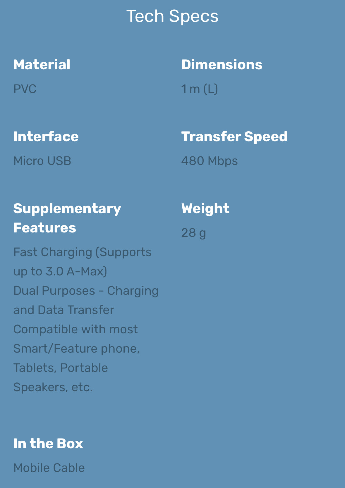 Fingers USB to C 3.0A FMC-Micro-04 Mobile Cable FINGERS