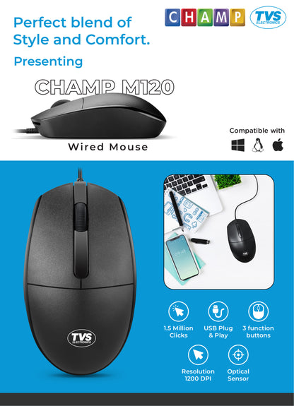 TVS CHAMP M120 Mouse TVS ELECTRONICS