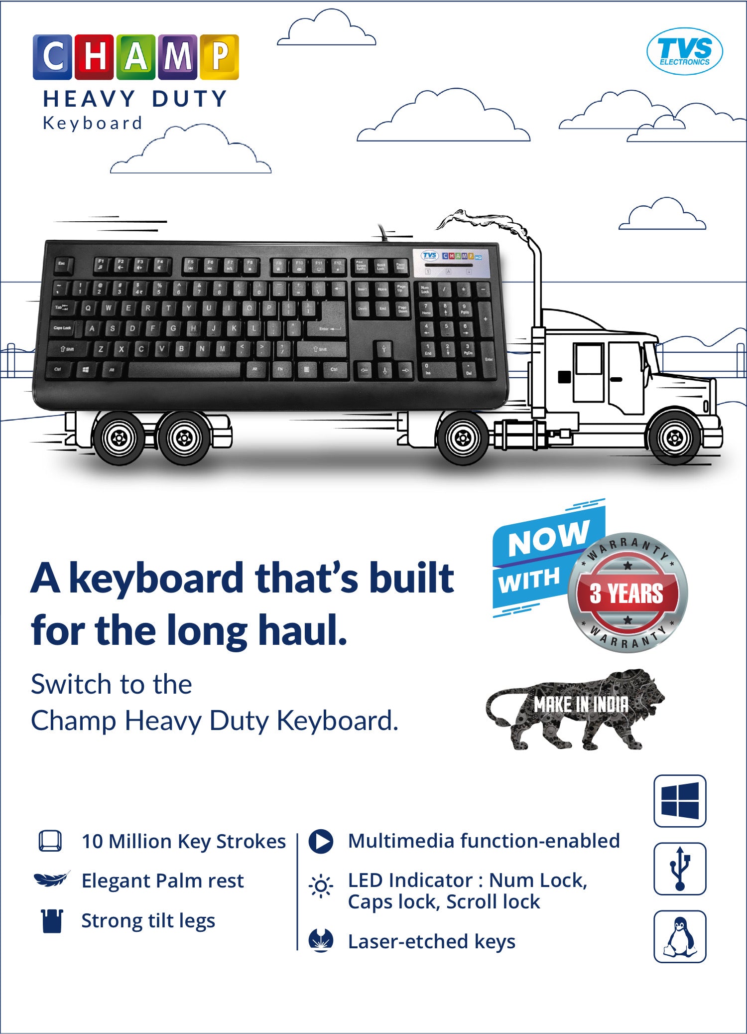 TVS Keyboard USB Champ HD TVS ELECTRONICS