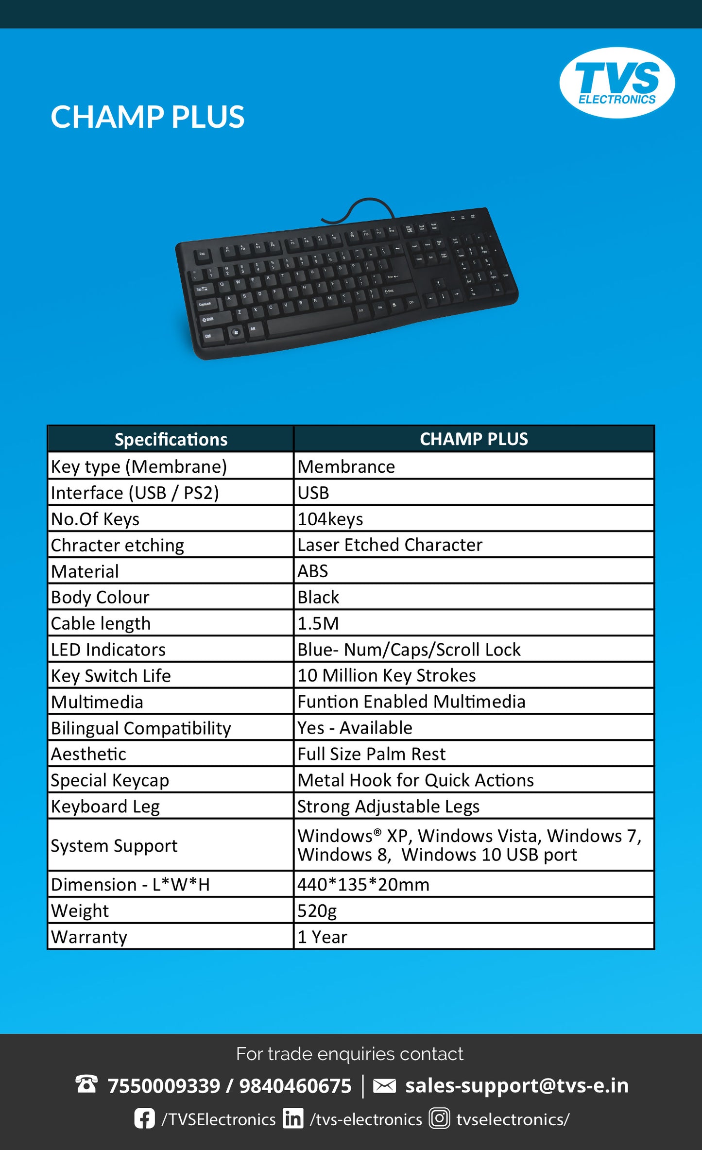 TVS CHAMP - PLUS TVS ELECTRONICS