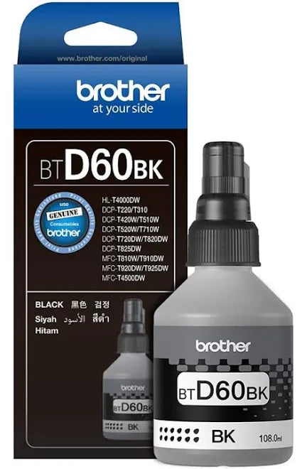 BROTHER BT-D60BK Ink Bottle (Black) BROTHER