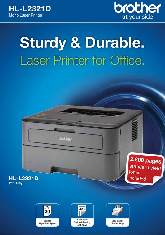 Brother HL-L2321D-Compact, High Speed Laser Printer with Duplex BROTHER