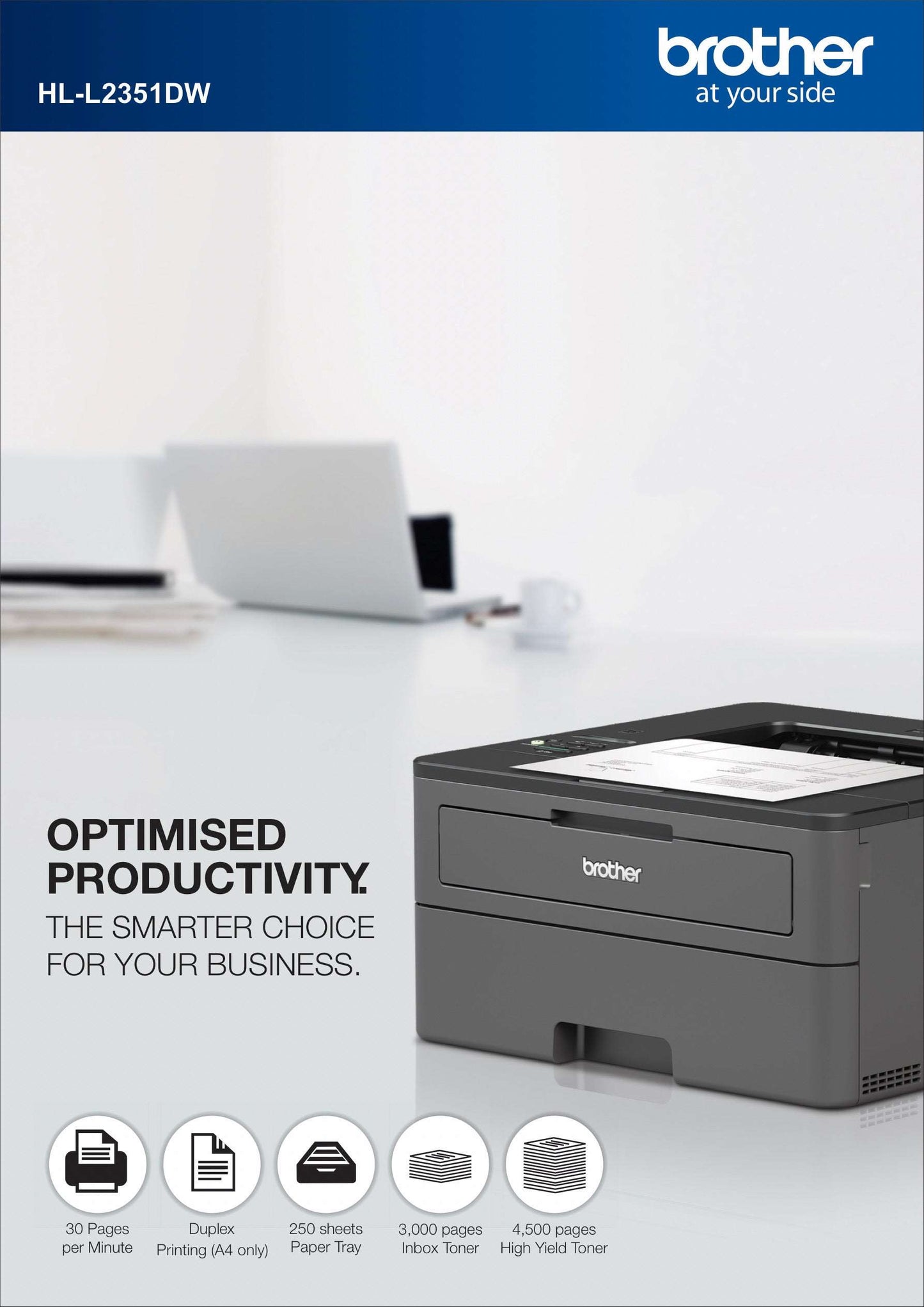 Brother HL-L2351DW Single Function Printer (Monochrome) BROTHER