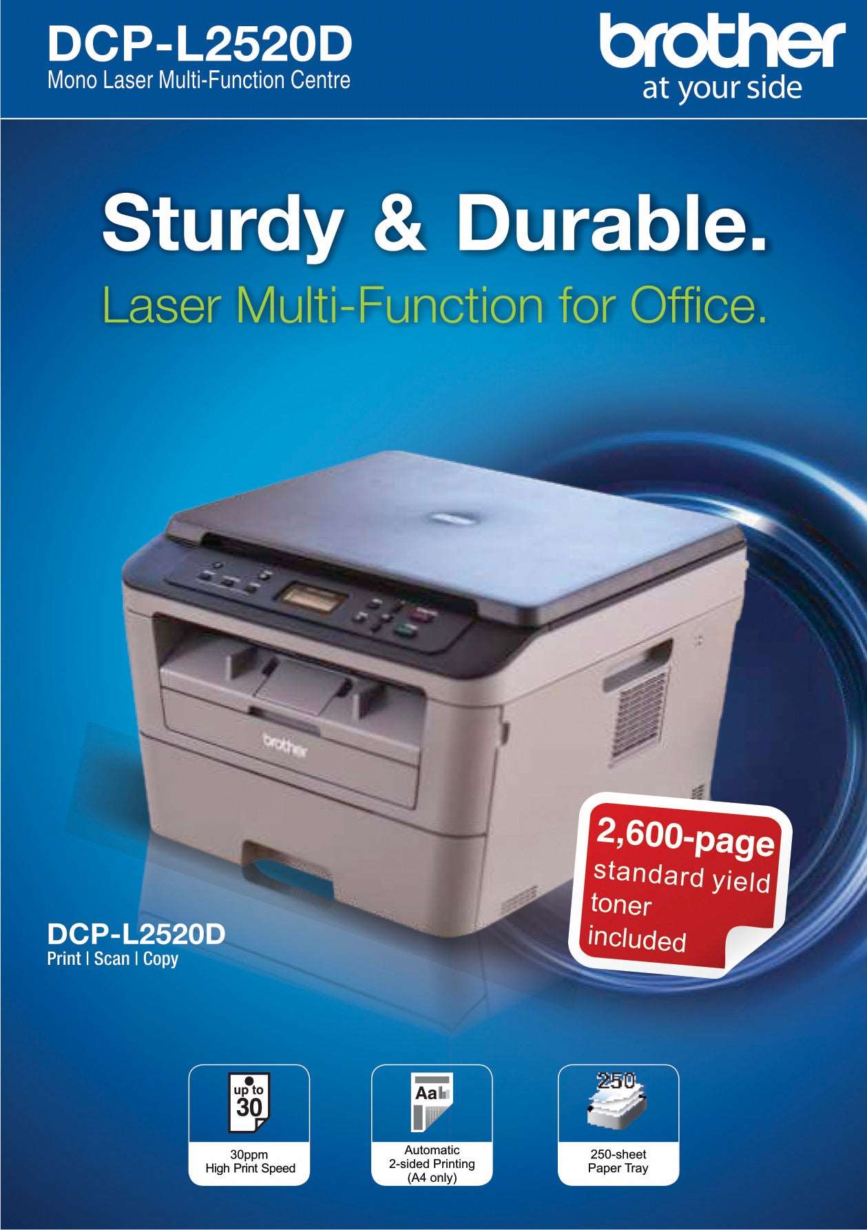 Brother DCP-L2520D Multi Function Laser Printer BROTHER