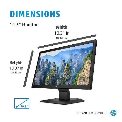 HP V20 49.53 cm (19.5) HD+ Monitor HP