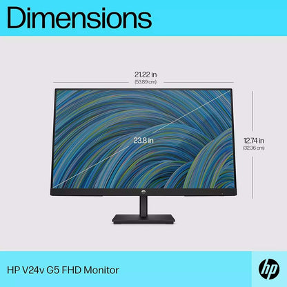 HP V24V G5 23.8 Inch LED Monitor Anti-Glare HP