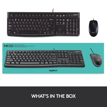 Logitech MK120 Wired Keyboard & Mouse Combo Logitech