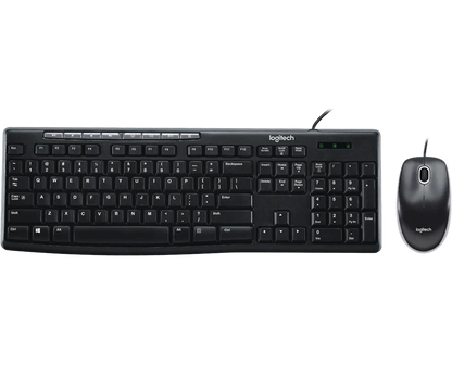 Logitech MK200 Media Corded Keyboard And Mouse Combo Logitech