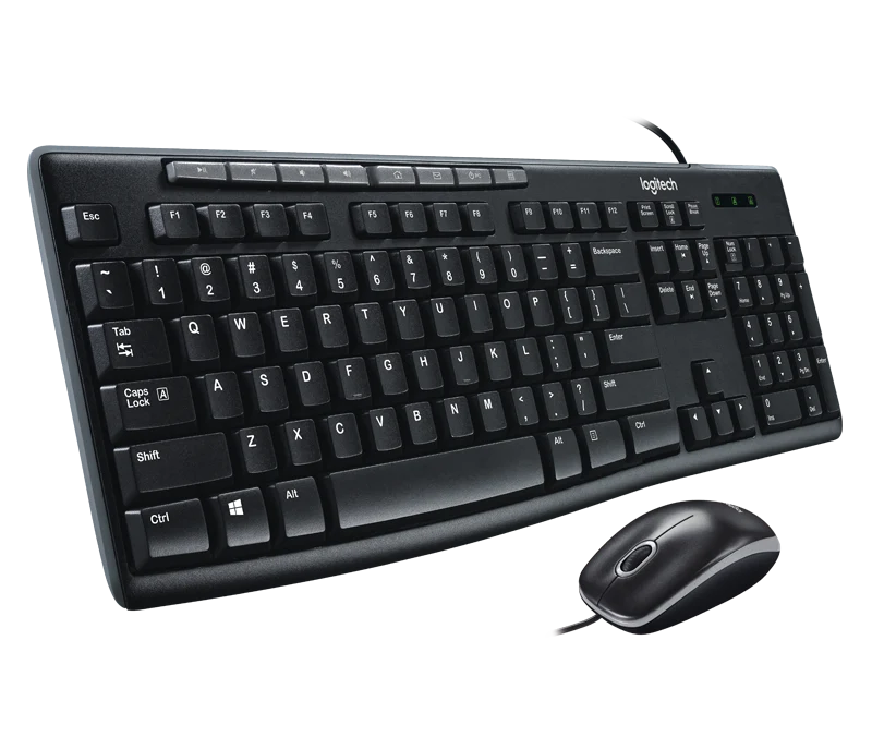 Logitech MK200 Media Corded Keyboard And Mouse Combo Logitech