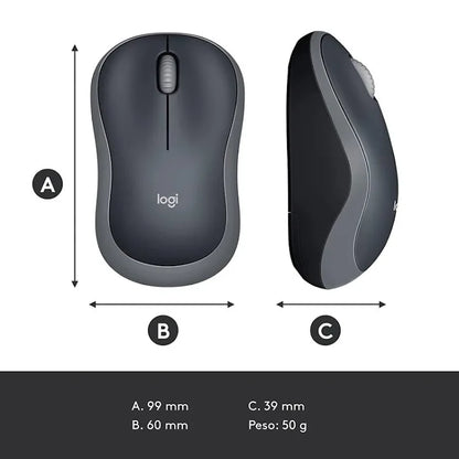 Logitech Mouse Wifi Grey M185 Logitech