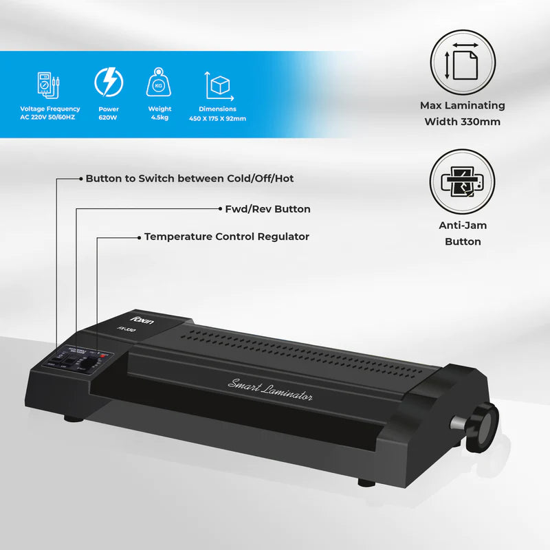 Foxin A3 FX-330 Smart Laminator Metal Body Foxin