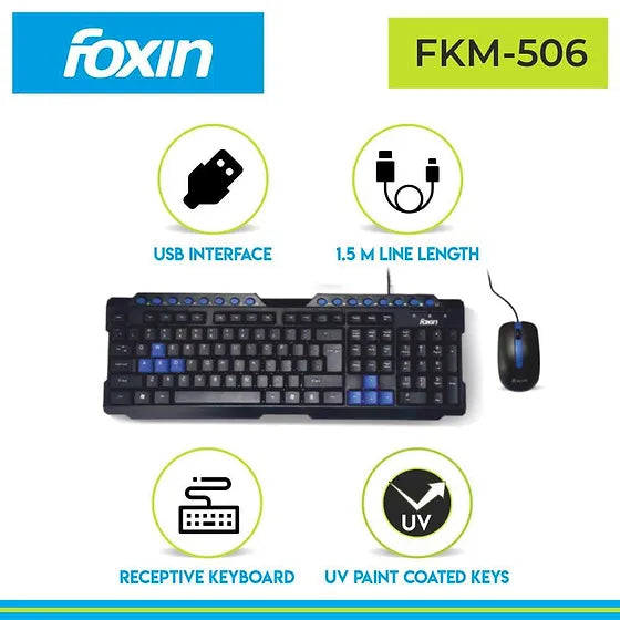 Foxin FKM 506 PRO Keyboard & Mouse Foxin