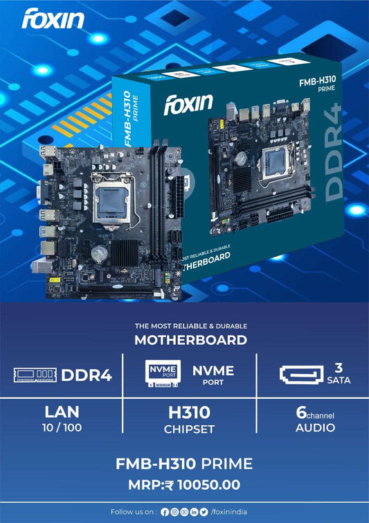 Foxin Motherboard NVME Prime FMB-H310 Foxin