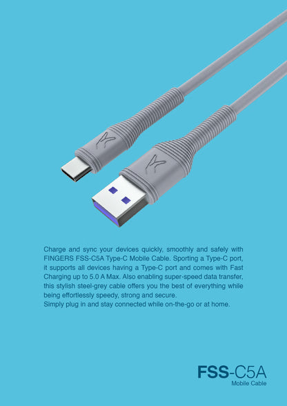 Fingers FSS-C5A- Type C Mobile Charging Cable FINGERS