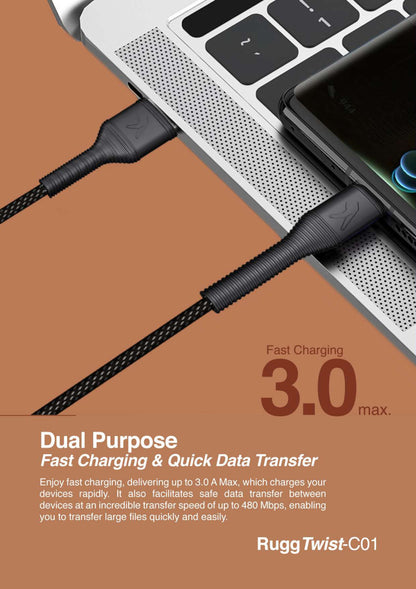 Fingers RuggTwist-C01 Mobile Charging Cable FINGERS