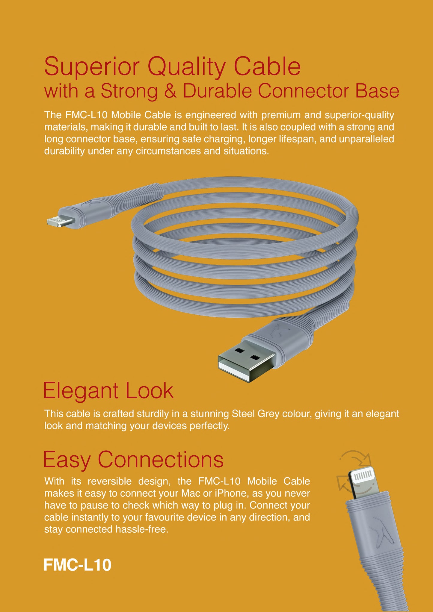 Fingers FMC-L10 Fast Charging Mobile Cable FINGERS